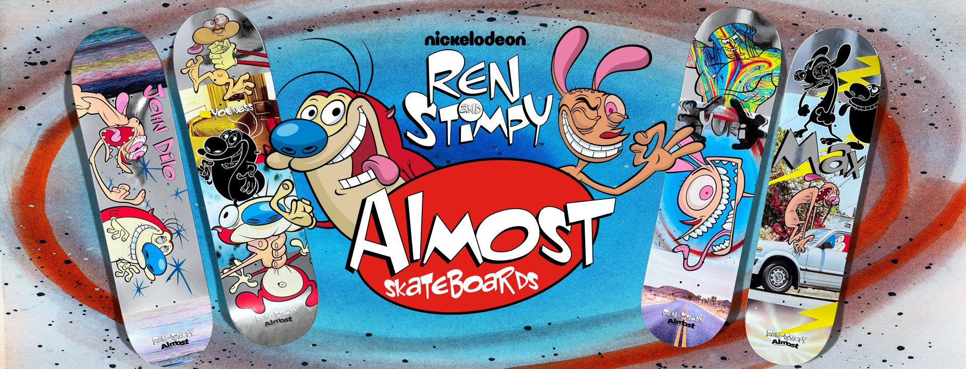 Ren & Stimpy Almost Skateboards