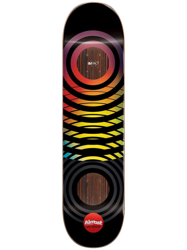 Max Black Blur Impact 8.0 Skateboard Deck