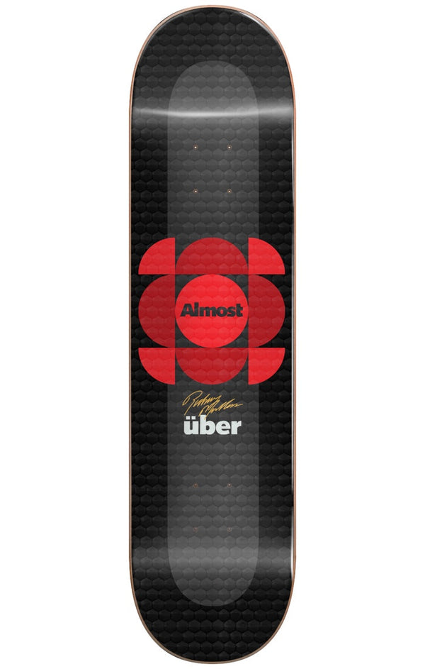 Mullen Uber Expanded Red 8.0 Skateboard Deck