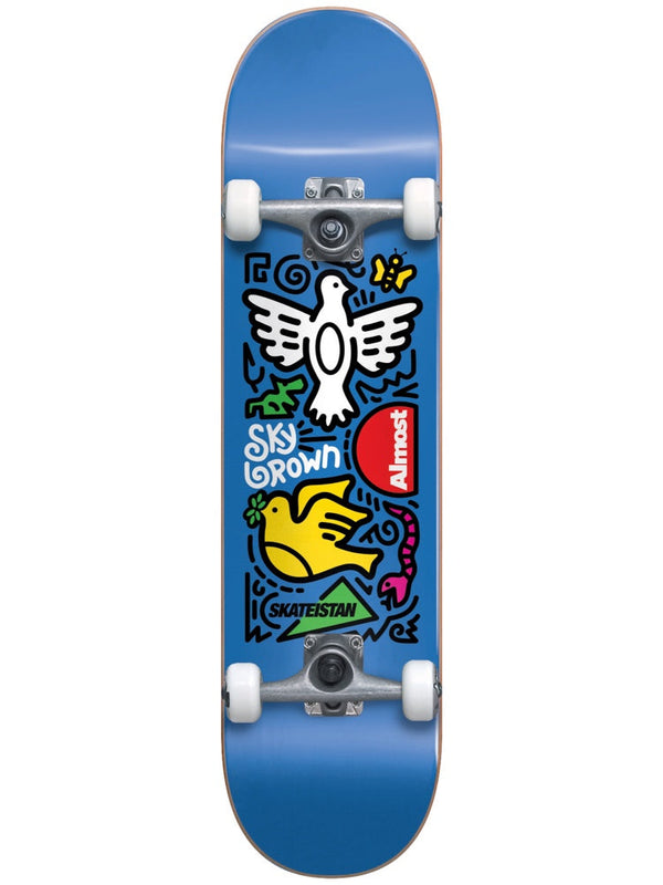 Skateistan Sky Doodle First Push Blue 7.5 Complete Skateboard