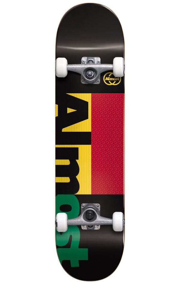 Ivy League Premium BLACK 7.375 MID Skateboard Complete